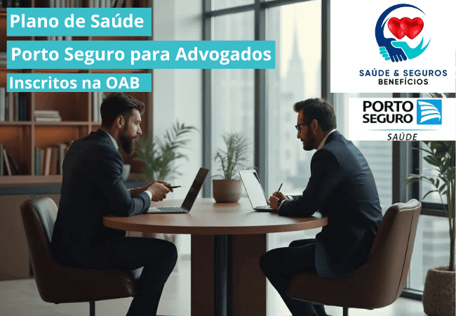 Dois advogados conversando sobre a contratação do plano de saúde da porto seguro